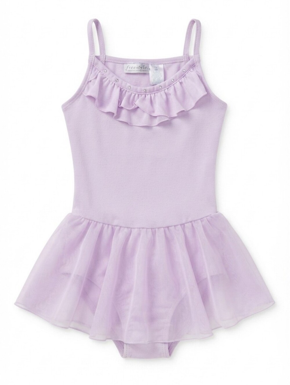 🦦5/$10🦦 Freestyle by Danskin Girls Lavender Ruffle Dance Leotard Size M (7/8)